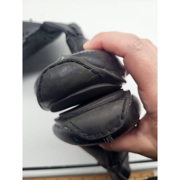 STEVE MADDEN SZ 7 Black Leather Moccasin Cutout Boots Festival Southwest Boho - Picture 7 of 13